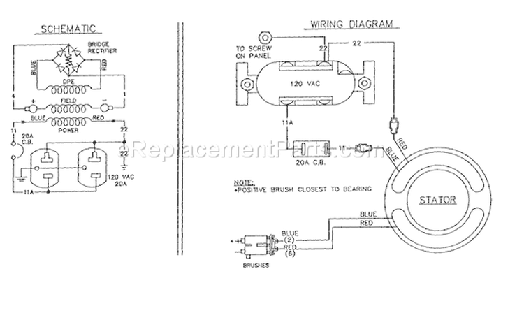 Page E Diagram and Parts List for 0630-0  Briggs and Stratton Generator
